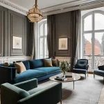 리투아니아의 유명 호텔 및 리조트 - **Vilnius - Historic Luxury Meets Modernity:**
"An interior shot of a luxurious hotel suite in V...