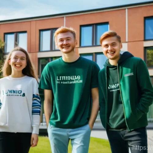 Home 16 리투아니아 유학생 생활 - **Lithuanian Campus Life:** A vibrant, diverse group of university students, both local and internat...