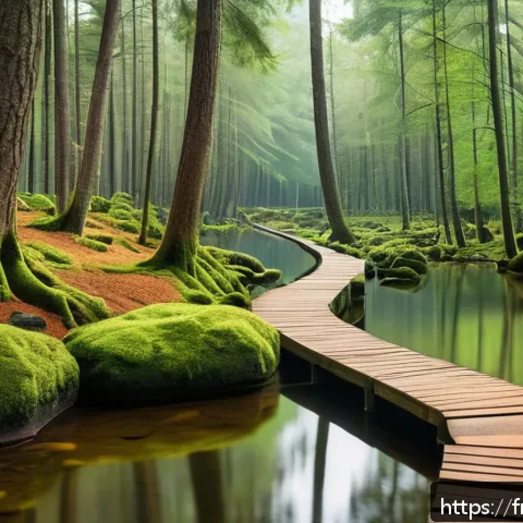 리투아니아 인기 관광지 - A serene forest trail in Auk&scaron;taitija, Lithuania, featuring towering ancient pine trees lining a narr...
